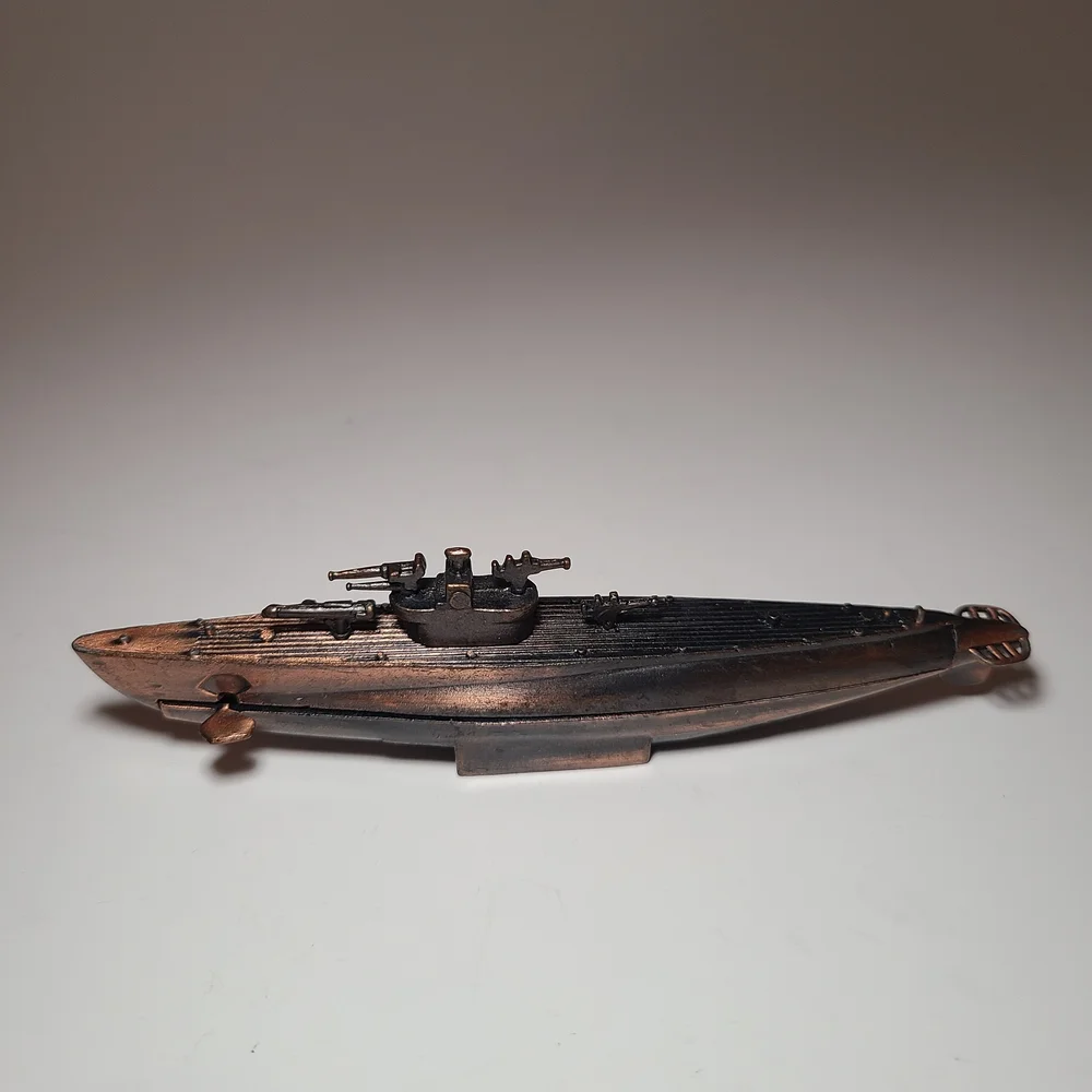 Bronze Submarine and Cannon Pencil Sharpener